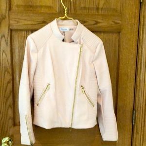 Calvin Klein blush pink leather jacket